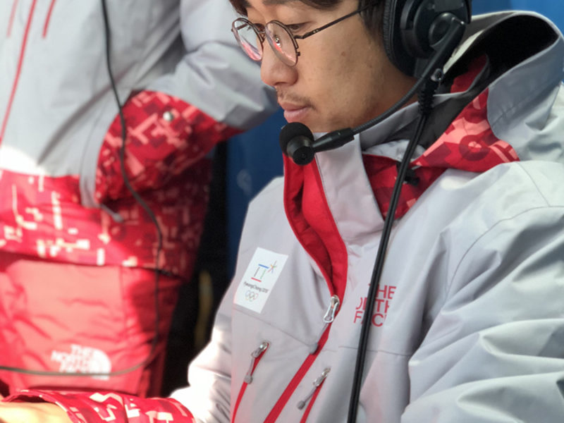 바루서프 김진수 대표, 평창동계올림픽 현장 중계 아나운서